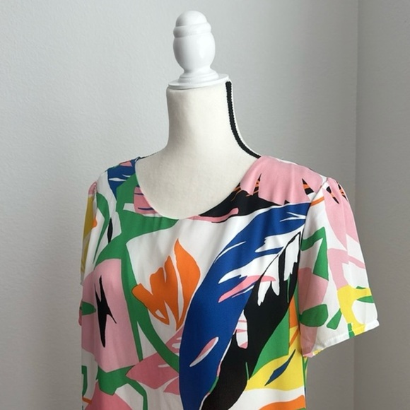 SHE + SKY | Tropical Print Dress | Size 10 - Picture 5 of 13